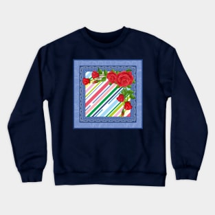 Rose Pattern Crewneck Sweatshirt